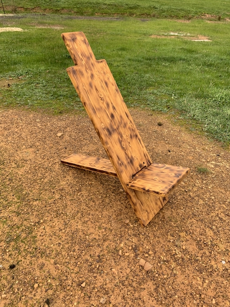 Home made wooden chair